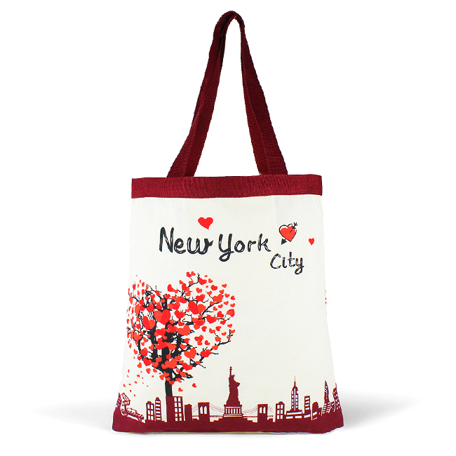Pink Love Roses New York City Tote Bag