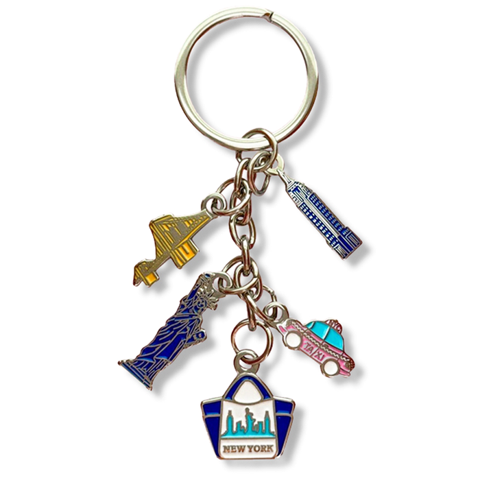 Feminine Energy Acrylic Enamel New York Charms Keychain (2 Colors)