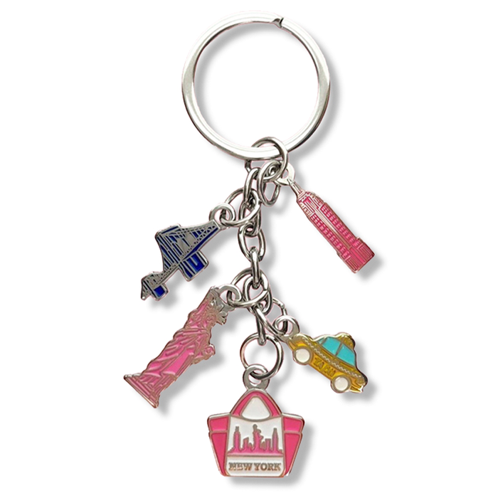 Feminine Energy Acrylic Enamel New York Charms Keychain (2 Colors)