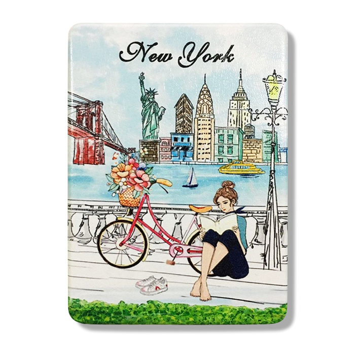 Pier "NEW YORK CITY" Skyline Ladies Face Mirror