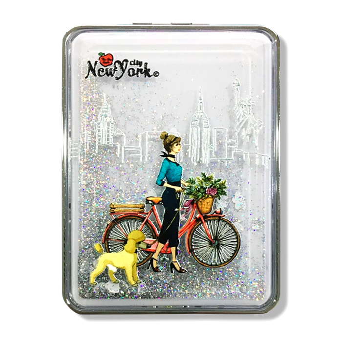 Stroll Through NEW YORK CITY Glitter Compact Mirror