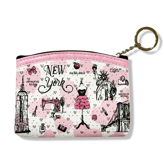 5th Avenue Fashion New York Stone Studded Zip Pouch