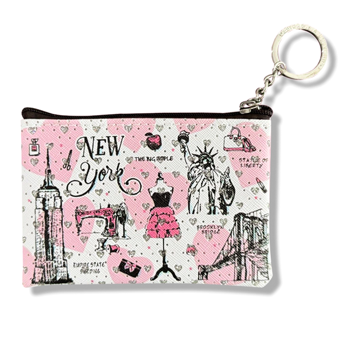 5th Ave Fashion New York Rhinestone Zip Pouch