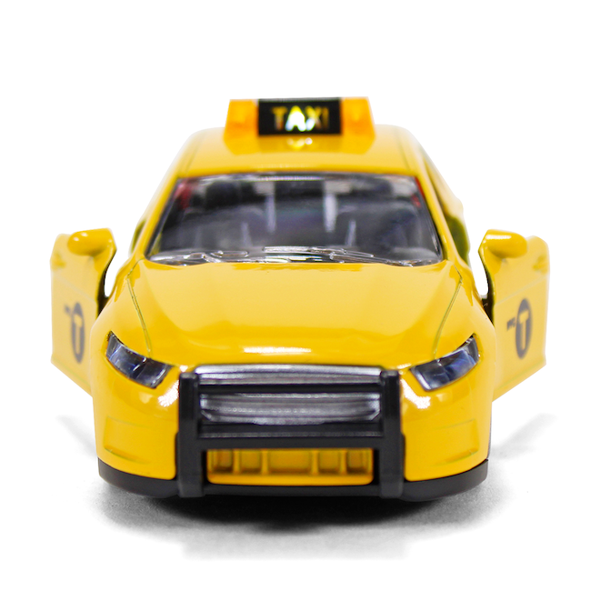 Ford Taurus NYC Yellow Cab Taxi Toy w/ Lights, Sounds & Motion (1:24)