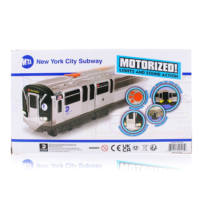 Official Motorized MTA Subway Train Toy Model w/ Lights-Sound-Motion