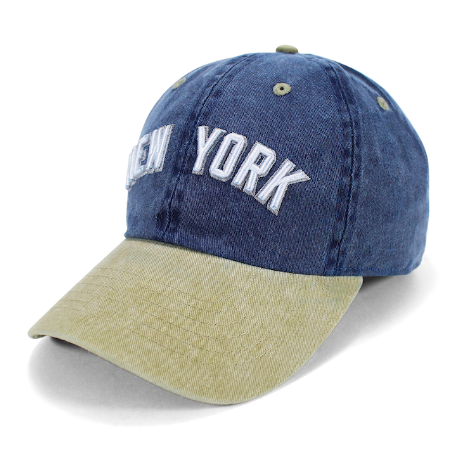 Navy-Olive Vintage New York Hat (Adjustable Buckle)