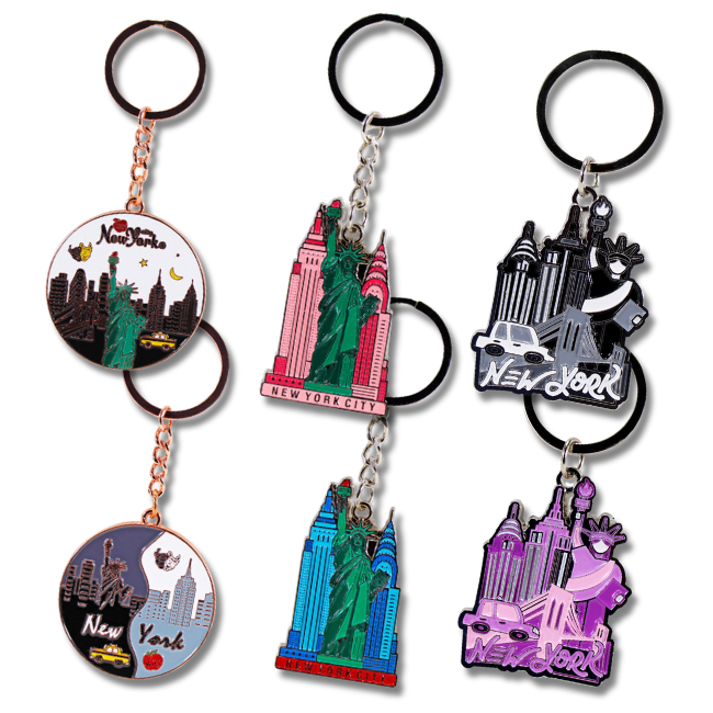 2023 New York Keychains Bundle (6-piece set) | New York Gift Box