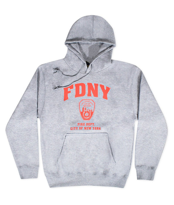 Official FDNY Hoodie Grey & Red | FDNY Shop