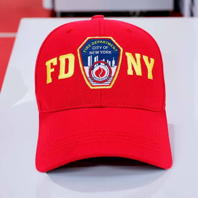 Fire Red FDNY Hat Adjustable Velcro | NYFD Hat