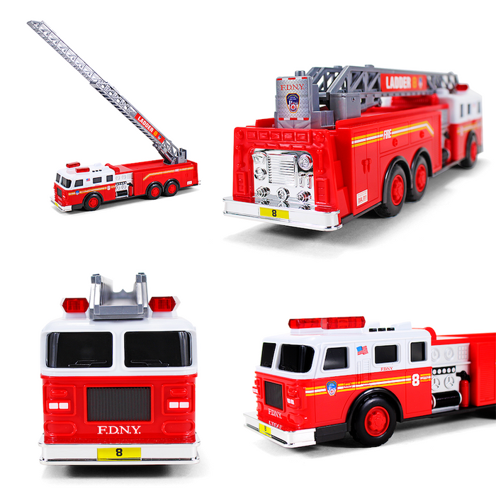 FDNY Ladder 8 Fire Engine Toy – Lights & Sounds Replica