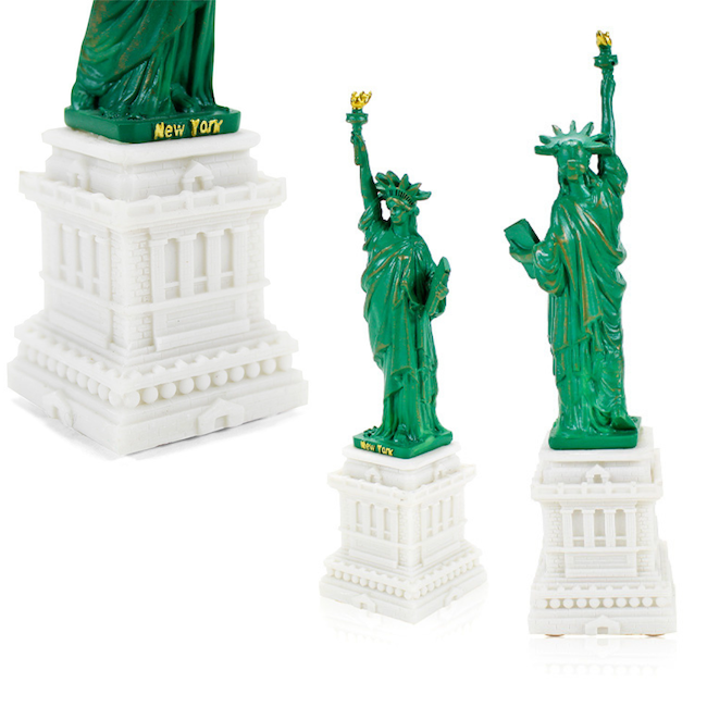 6in Imitation Marble Statue of Liberty Classic Statuette