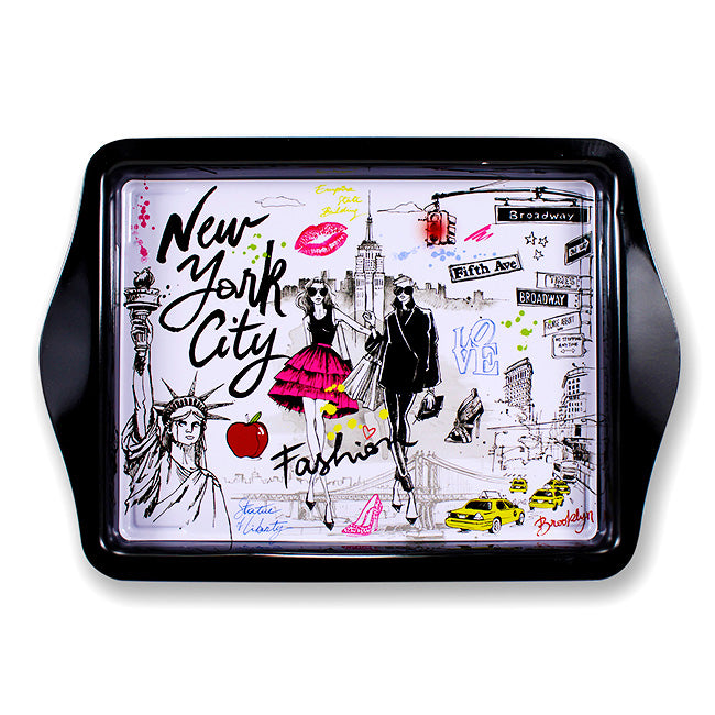 New York High Fashion Decorative Serving Tray | NYC Kitchen Gifts