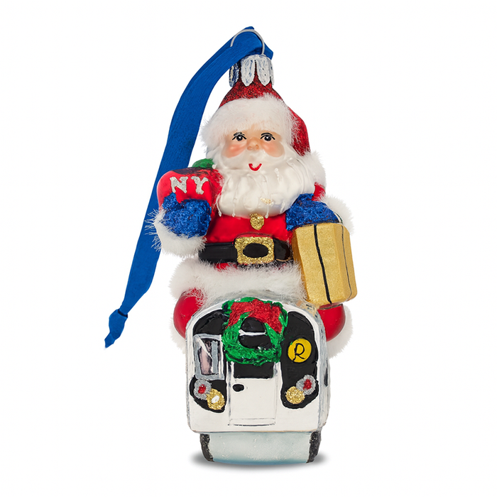 Santa on the Subway™ – New York City MTA Glass Ornament