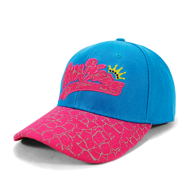 Urban Princess Hot Pink & Baby Blue New York Hat (Adjustable)