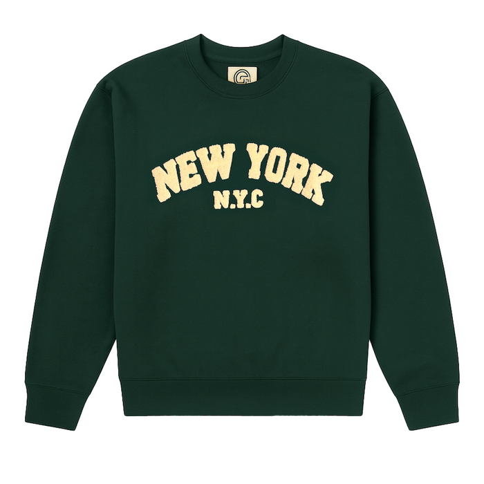 NEW YORK CITY Chenille Appliqué Crewneck (3 Colors)