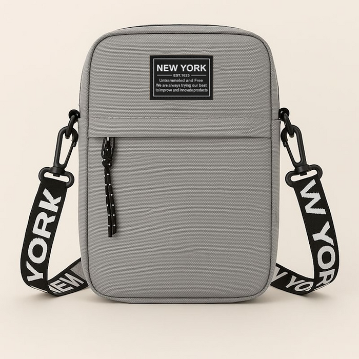 Mid-Size Nylon Strap New York Crossbody Bag (5 Colors)