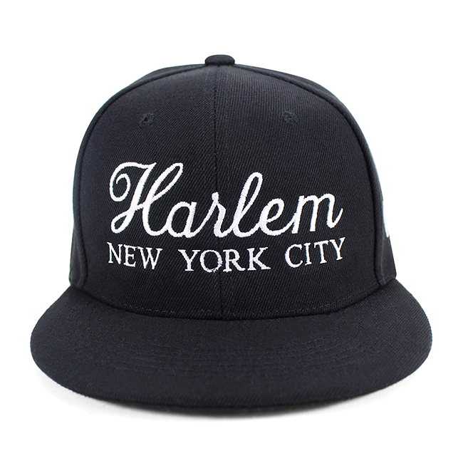 Black HARLEM New York City Snapback Hat (Adjustable)