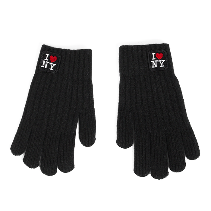 I ❤️ NY Ribbed Knit Touchscreen Gloves