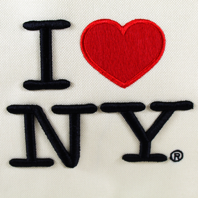 Deluxe Embroidered I Love NY Tote Bag (2 Canvas Colors)