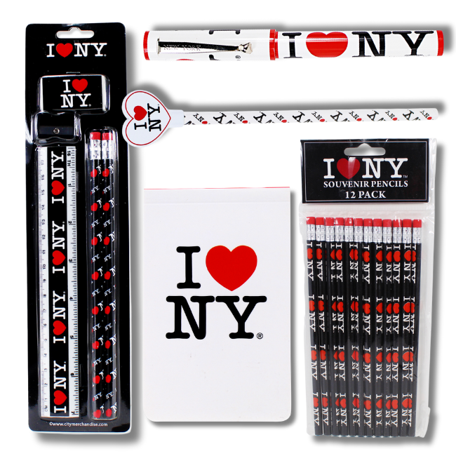 I Heart NY Merch Stationery Bundle | I Love NY Store Gift Set (5-piece Set)