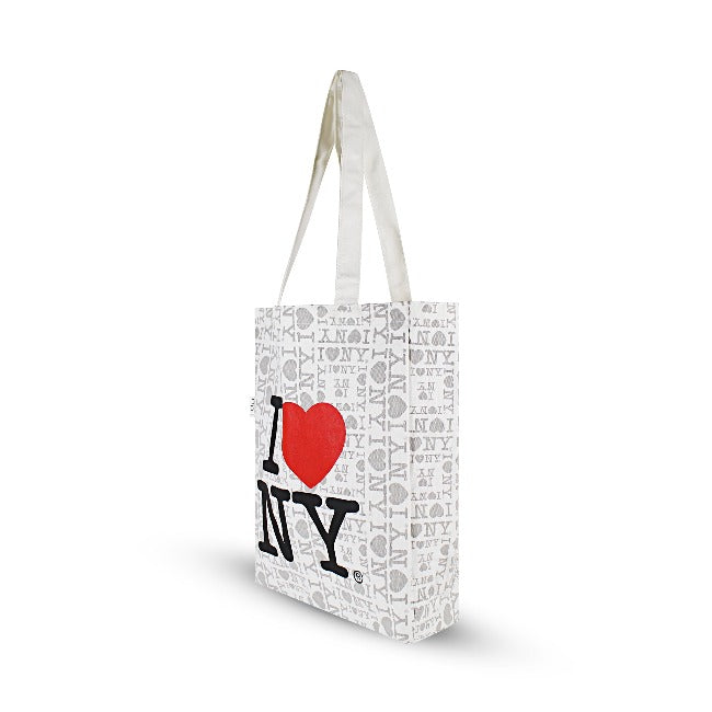 Long Handle "I Love NY" Monograms Canvas New York Totebag | NY Purse | New York Handbag (17x14in)