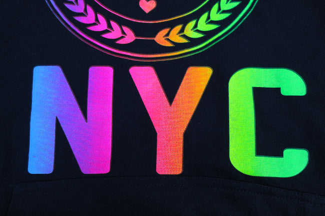 Rainbow Love NYC Crop Top Hoodie | New York Gift For Her (S-XL)