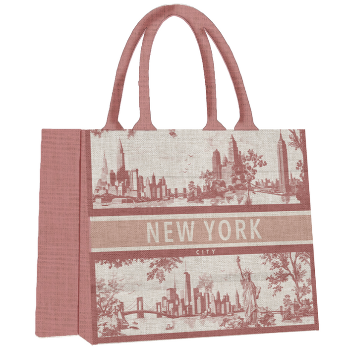 NEW YORK CITY SKYLINE COTTON BOOK TOTE