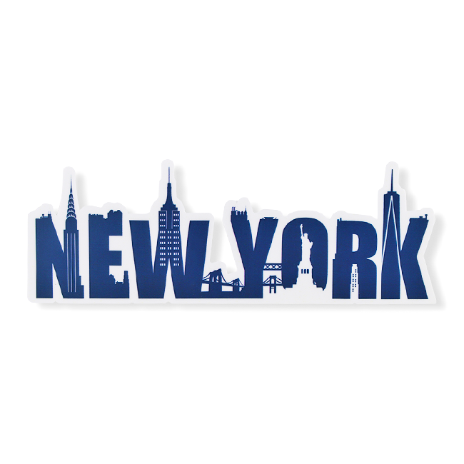 6in New York City Landmarks Skyline Die-Cut Sticker