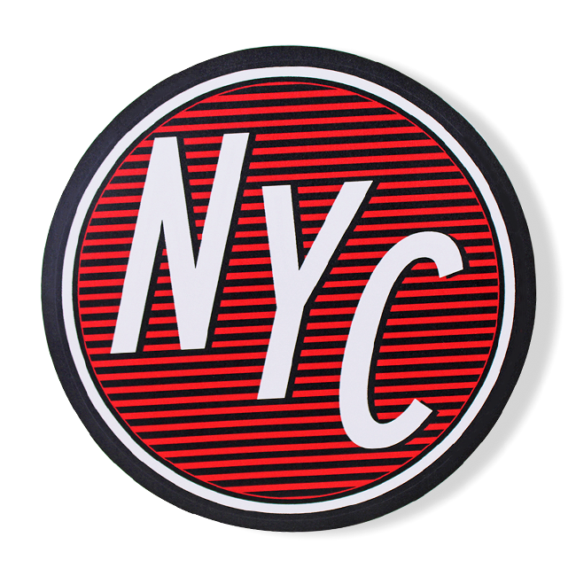 Red & Black Striped Original NYC Die-Cut Sticker