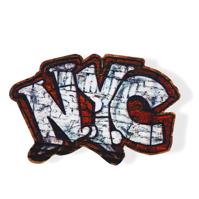 NYC Graffiti Brick Style Vinyl New York Sticker (2x3")