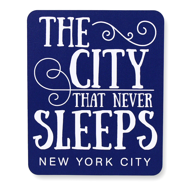 The City That Never Sleeps Vinyl NYC Sticker (3x4")