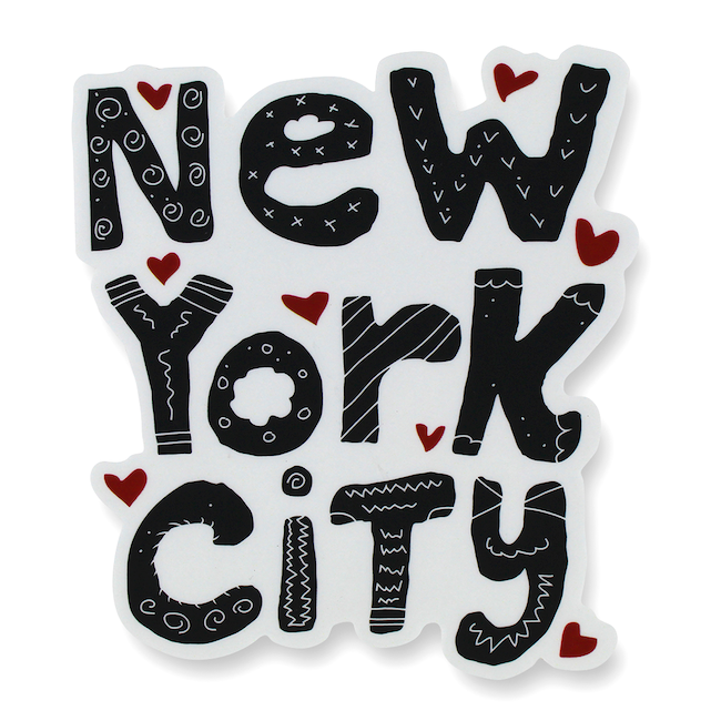Vinyl Love for New York City Sticker (2.5x3")