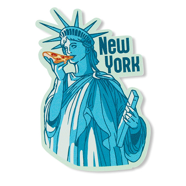 New York Pizza Statue of Liberty Die-Cut Vinyl Sticker