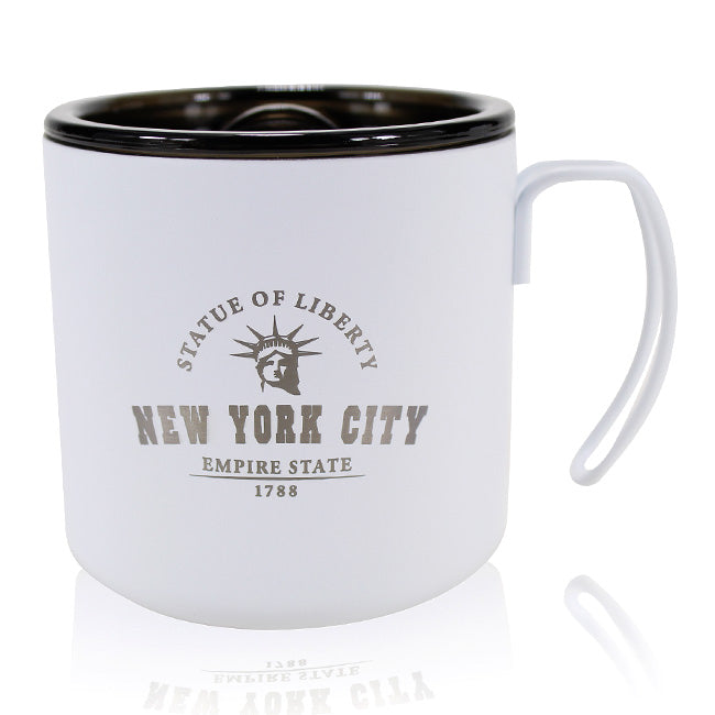 Matte Finish Stainless Steel New York City Stackable Mug (2 Colors)