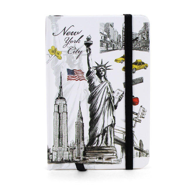 Lined Sketch Statue of Liberty & Monuments of New York Notebook (3 Sizes)