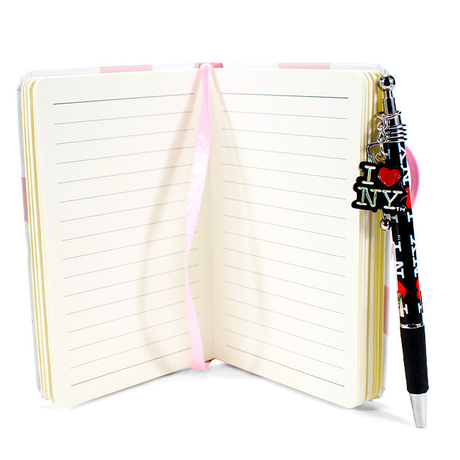 Lined Pink Fifth Avenue Fashion New York Notebook (3 Sizes)