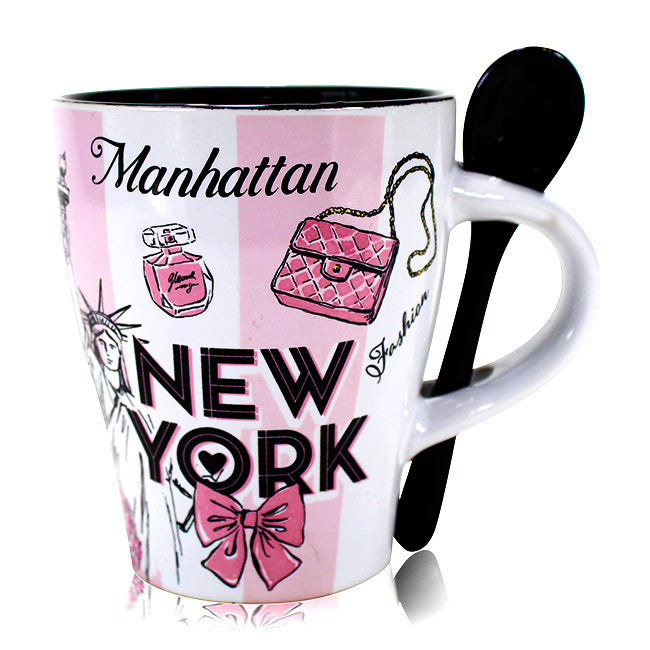 5th Avenue Fashion New York Spoon Mug | New York Gift For Her (2 Sizes)