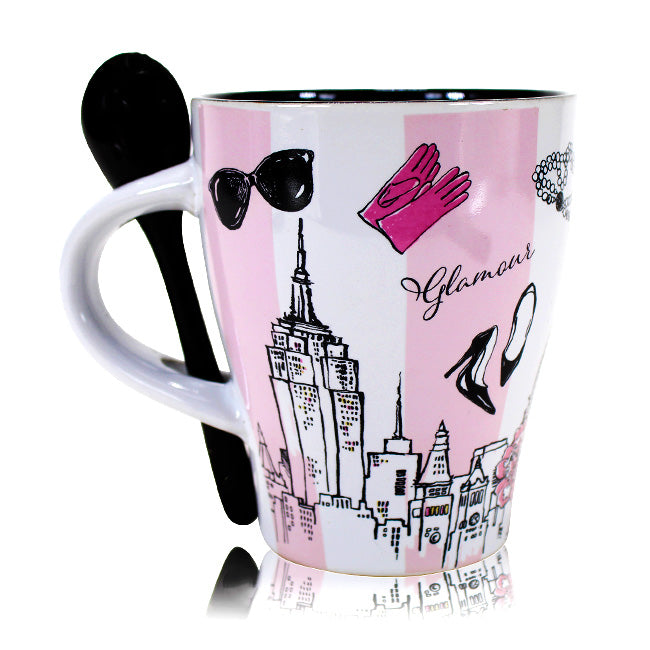 5th Avenue Fashion New York Spoon Mug | New York Gift For Her (2 Sizes)
