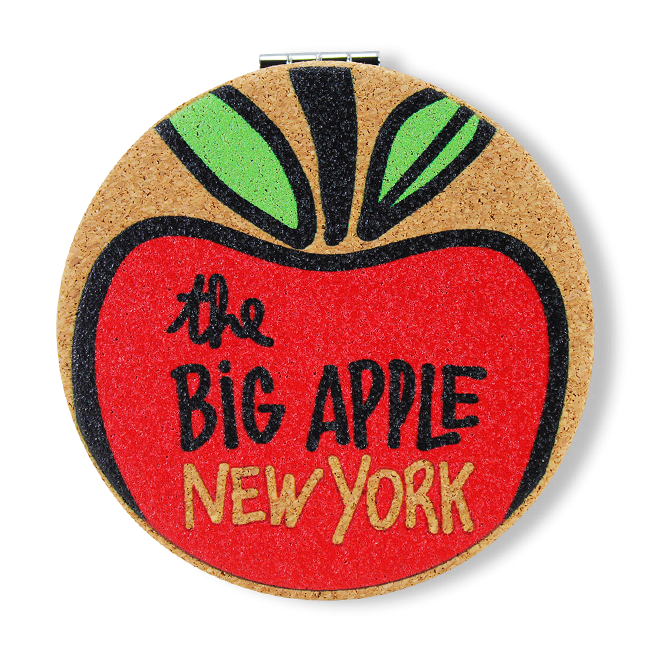 Hand-Painted The Big Apple New York Face Mirror