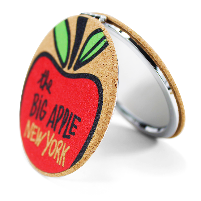 Hand-Painted The Big Apple New York Face Mirror