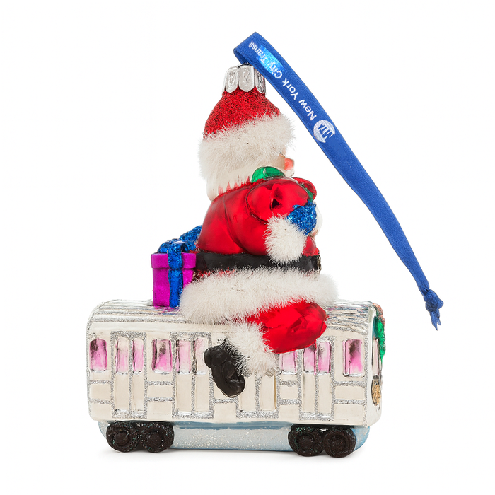 Santa on the Subway™ – New York City MTA Glass Ornament