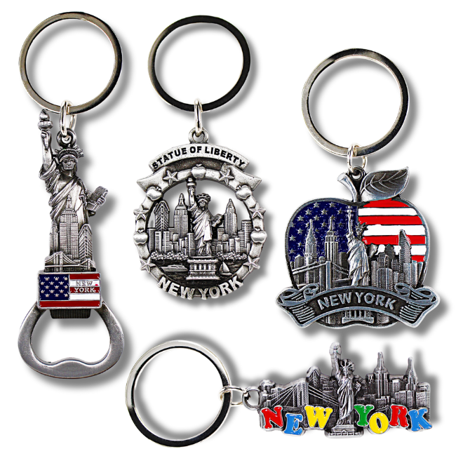 New York City Souvenirs & Gifts Bundle Keychains Gift Set (2 Colors)