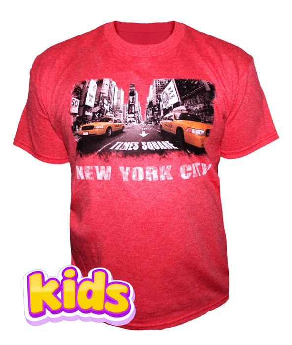 Youth Red Times Square New York T Shirt