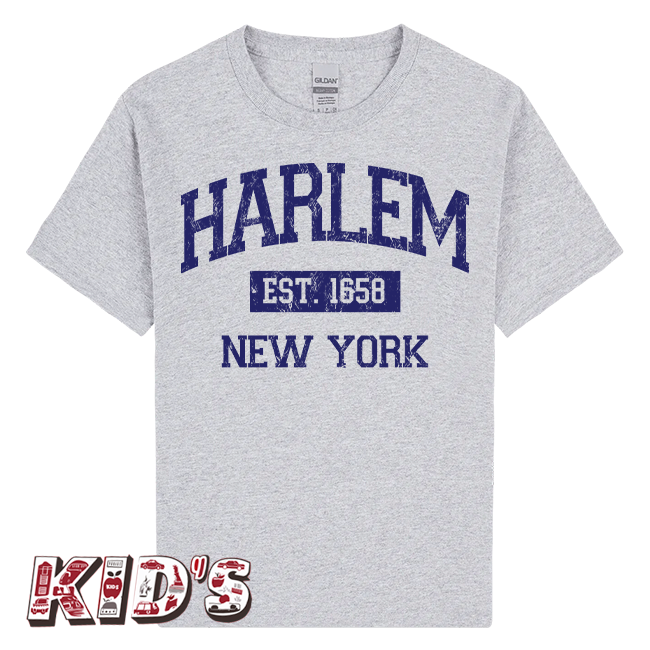 Kid's Vintage Est. 1658 HARLEM Shirt (3 Colors) (Ages 3 to 14+)