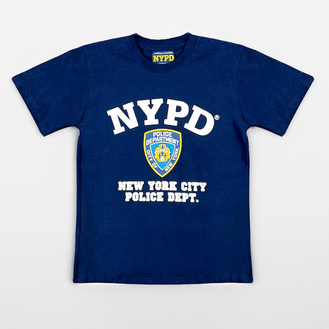 Kid's Official Licensed NYPD Shirt | NYPD Navy Blue T Shirt (2 Font Colors)