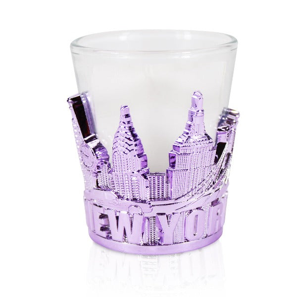 Metallic Skyline "NEW YORK" 3D NYC Souvenir Shot Glass | New York Gift