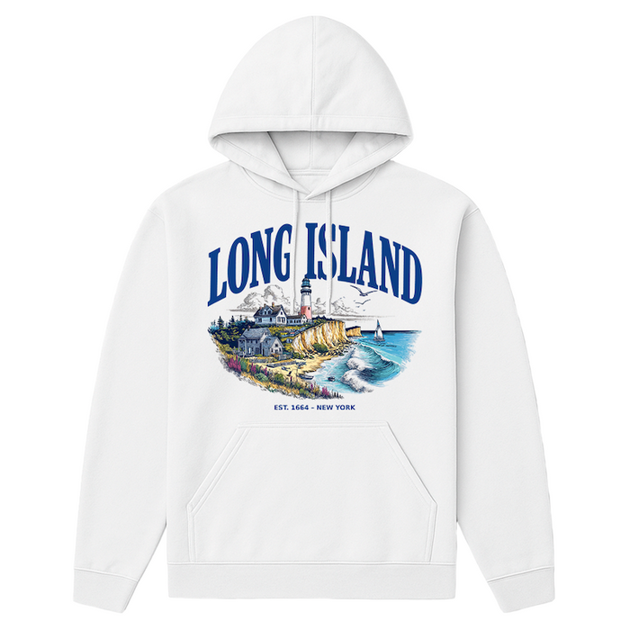 Vintage Long Island EST. 1664 Lighthouse Heavy Blend Hoodie