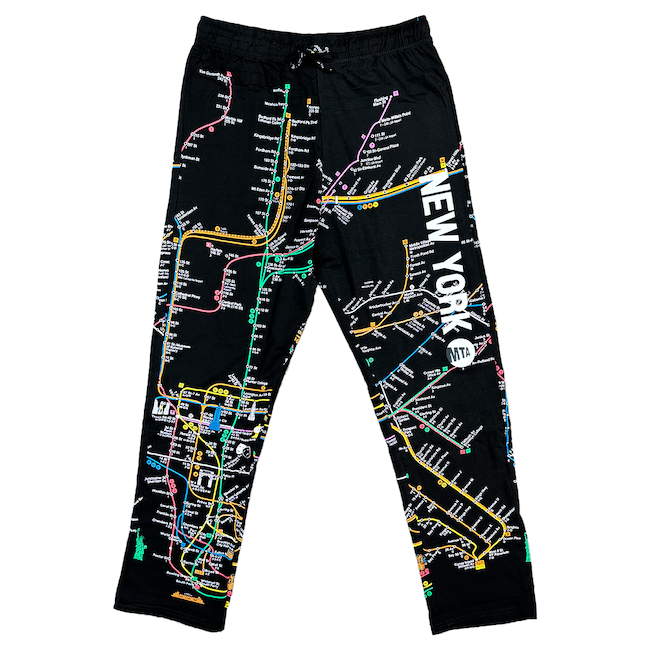 Licensed MTA Pajama Pants | NYC Subway Map Pants (2 Colors)