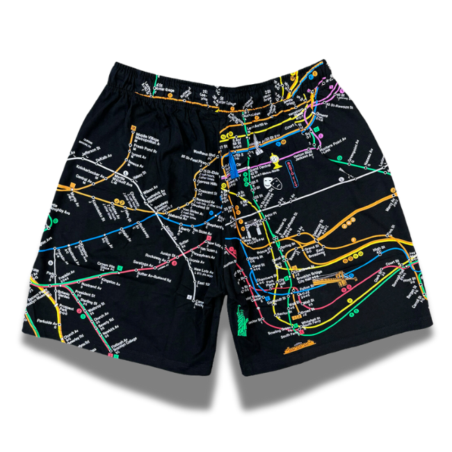 Licensed MTA Pajama Shorts | NYC Subway Map Shorts (2 Colors)