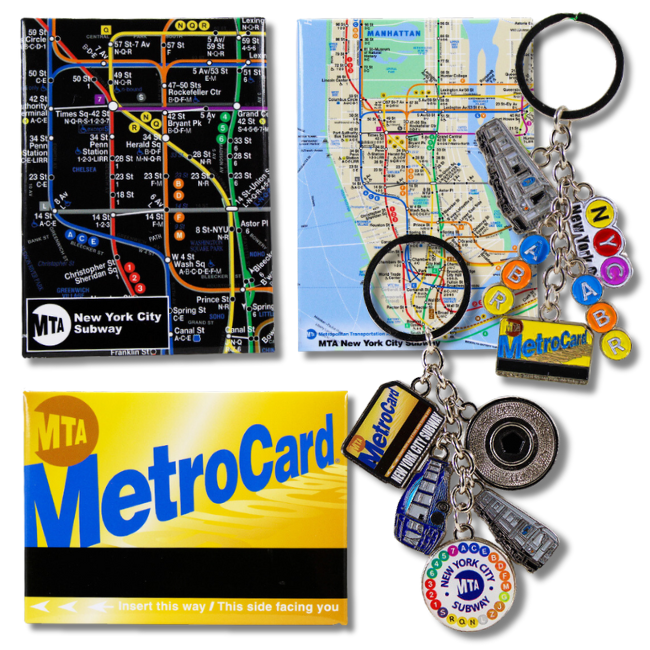MTA Store Merch Keychains & Magnets Bundle | New York Transit Shop (5-piece Set)